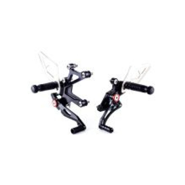 Комплект регульованих підніжків з важелями GILLES FXR-K06 Kawasaki EX 400 Ninja (18-23)/ KRT Edition (18-20) чорний