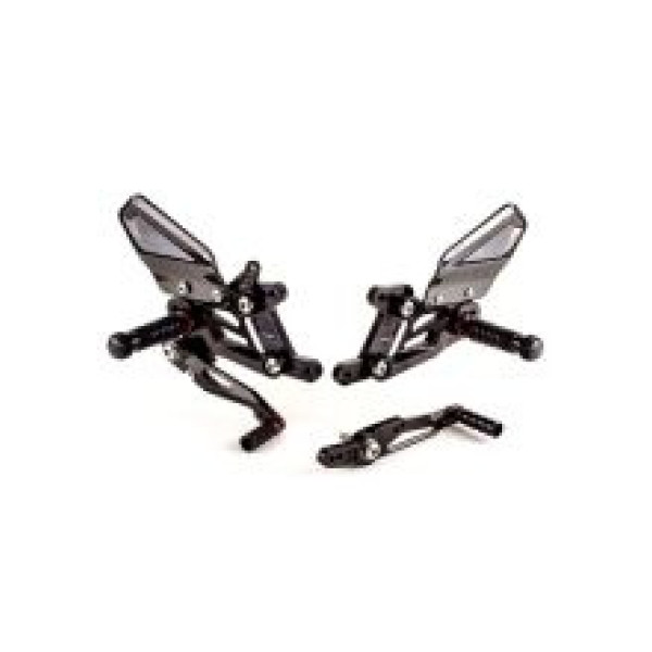 Комплект регульованих підніжків з важелями GILLES FXR-BM04 BMW S 1000 R (17-20)/ S 1000 RR (17-18) чорний