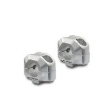 Комплект підвищення керма SW-MOTECH для кермів діаметром Ø 22mm H: 15 mm срібний