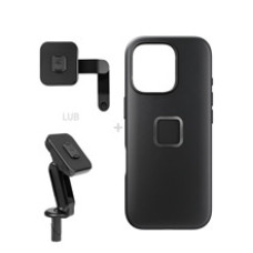 Комплект для мотоцикла: чохол Peak Design Mobile Everyday Clarino для смартфона iPhone 16 Pro + мотоциклетне кріплення