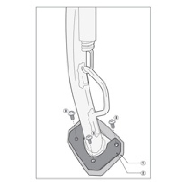 Додаткове розширення підніжки GIVI до BMW F 800 GS (08 > 17), F 800 GS Adventure (13 > 18)