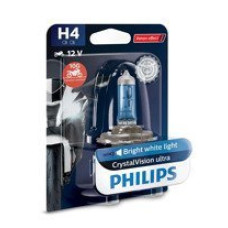 Галогенна лампочка Philips H4, 12 V, 60/55 W Crystal Vision