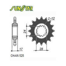 Зірочка приводу SUNSTAR 412 15 зубів для HONDA CBR600 F 97-98, HONDA CB600 F HORNET 98-06, HONDA CBF600N/600S 04-07