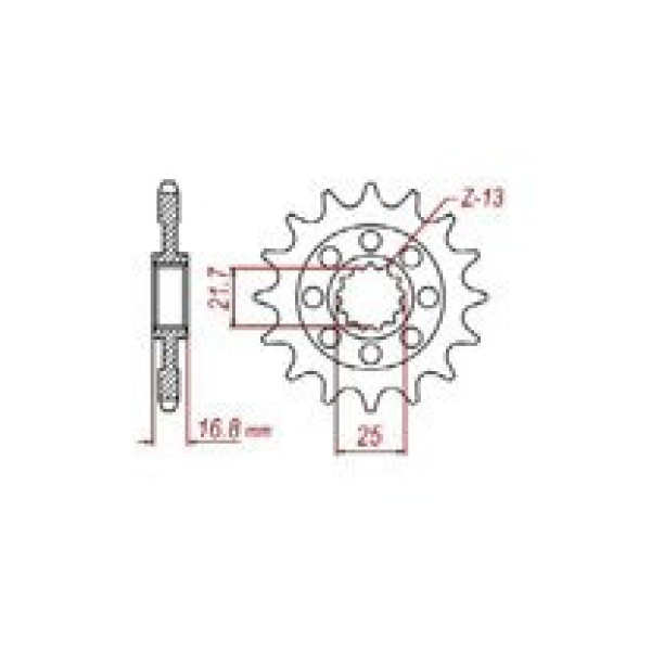 Зубчастий диск SUNSTAR 3D4 16 зубів