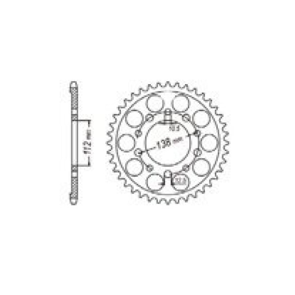 Зубчастий вінчик SUNSTAR 1-3485 39 зубів