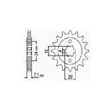 Зірочка приводу SUNSTAR 3D1 14 зубів