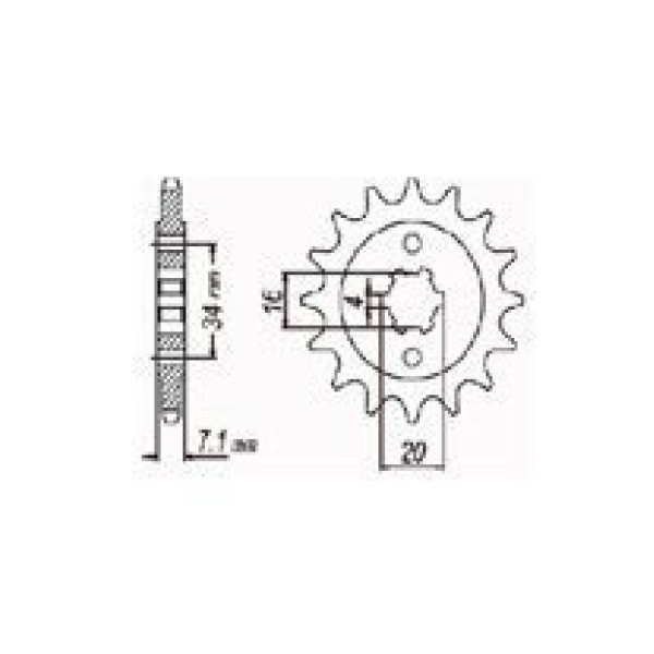 Зірочка приводу SUNSTAR 3D1 14 зубів