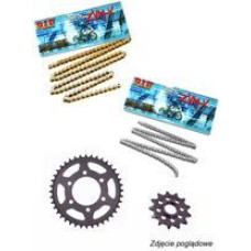 Привідний комплект: ланцюг D.I.D. 525 ZVM-X SUPER STREET X-Ring 116 ланок та зірочки SUNSTAR для Suzuki GSX-R 750 14-16
