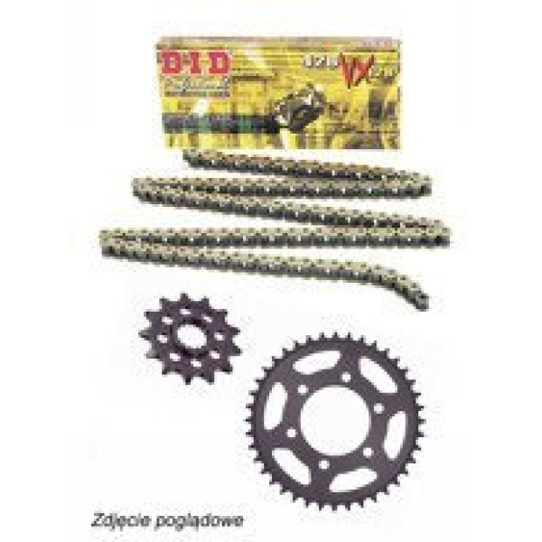 Комплект приводу: ланцюг D.I.D. 428 VX 132 ланки та зірочки SUNSTAR для Yamaha MT 125 15-17/ YZF-R 125 08-15