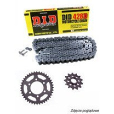 Комплект приводу: ланцюг D.I.D. 428 D 132 ланки та зірочки SUNSTAR для Yamaha MT 125 15-17/ YZF-R 125 08-15