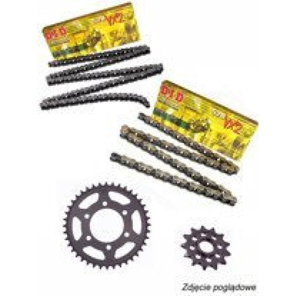 Приводний комплект: ланцюг D.I.D.520 VX3 PRO-STREET X-Ring 112 ланок та зірочки SUNSTAR для Yamaha YZF-R3 15-17/ MT-03 16-17