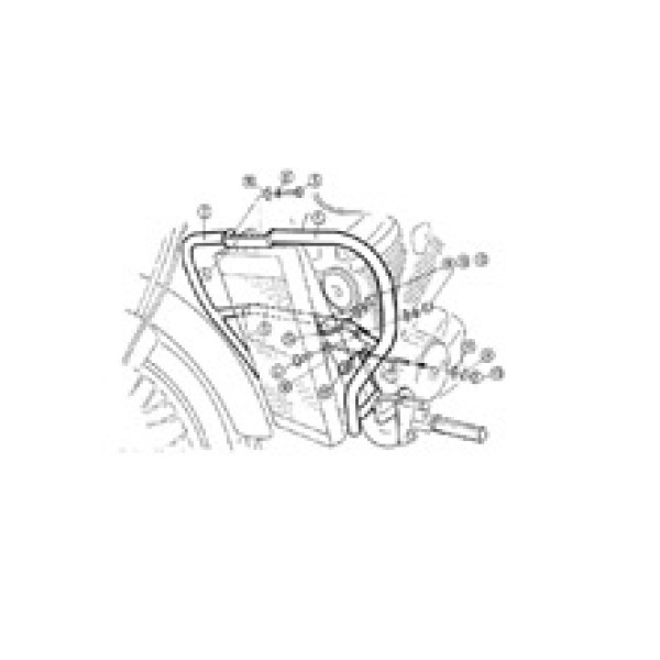Гмол двигуна Hepco&Becker для Honda VT 750 D2 Black Widow (01-03) хром