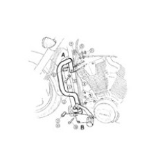 Гмол двигуна Hepco&Becker для Honda VTX 1800 (01-06) хром