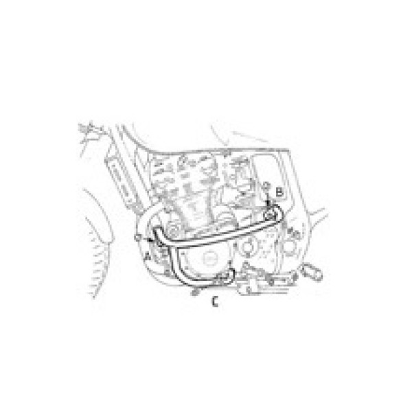 Гмоли - хром Hepco&Becker для Suzuki GSX 1200 / GSF 1200 Bandit 01