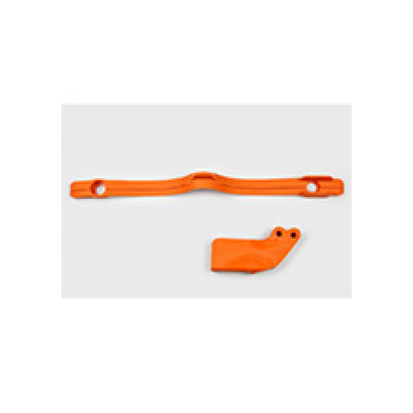Комплект слайдер+направляюча ланцюга UFO для KTM SX/EXC 125/200/250/300, EXC-F 450 (97-07), SX-F 250 (05-06), SX 400 (00-02), SX 450 (03-06), SX 520 (02) помаранчевий