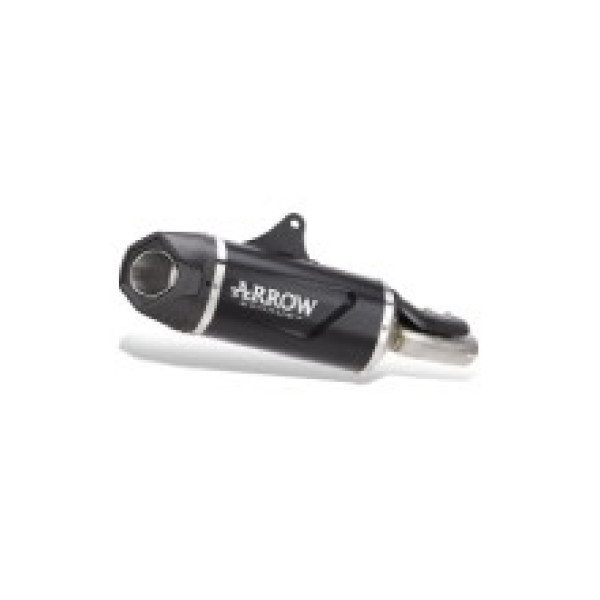 Глушник мотоцикловий Arrow Indy Race Evo BMW F 900 GS/ GS Adventure (24-) алюмінієвий, чорний, з карбоновим наконечником