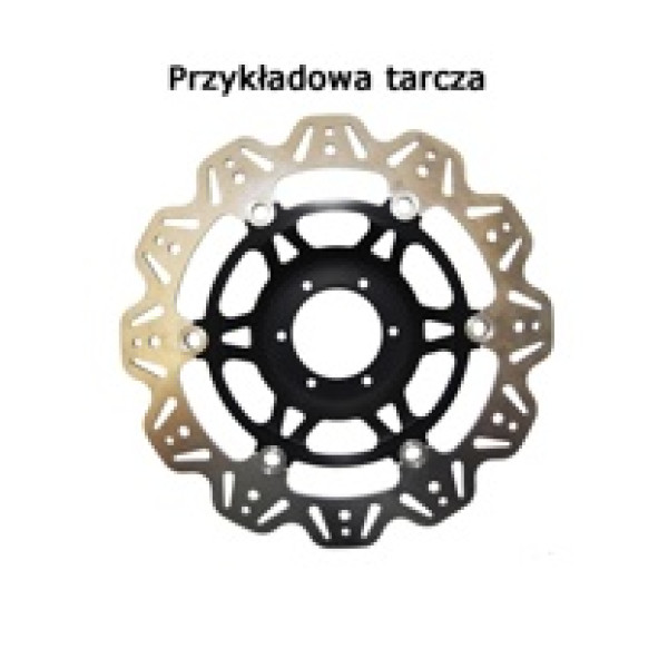 Гальмівний диск EBC VR629BLK VEE ROTOR чорний на перед.