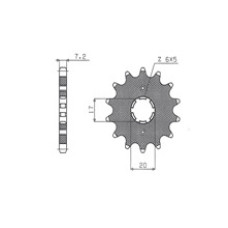 Передня зірочка SUNSTAR 2037 15 Honda (обрані моделі)