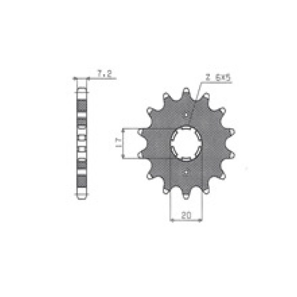 Передня зірочка SUNSTAR 2037 15 Honda (обрані моделі)