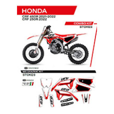 Комплект наклейок UFO Stokes для Honda CRF 250R (22-), CRF 450R (21-) чорний