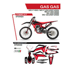Комплект наклейок UFO Stokes для Gas-Gas MC 125 (21-), MC 250 (22-), MCF 250/350/450(21-) чорний