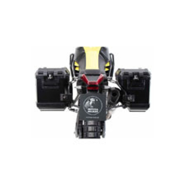 Комплект: бічні кофри + кріплення Hepco&Becker Xplorer Cutout для Aprilia Tuareg 660 (22-24) чорні