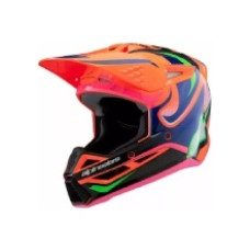 Каска ендуро дитяча Alpinestars SM3 Deegan помаранчево-рожево-фіолетова