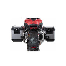 Комплект: бічні кофри + кріплення Hepco&Becker Xplorer Cutout для Ducati Multistrada V4 / S / S Sport (21-24) срібний
