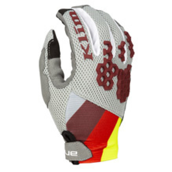 Кросові рукавички Klim Mojave сірі-червоні