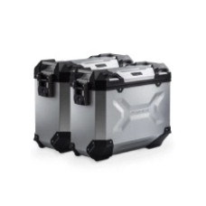 Комплект: бічні кофри + стійки PRO TRAX ADV SW-Motech CF Moto 450 MT (23-) сріблясті об'єм: 45 +37л