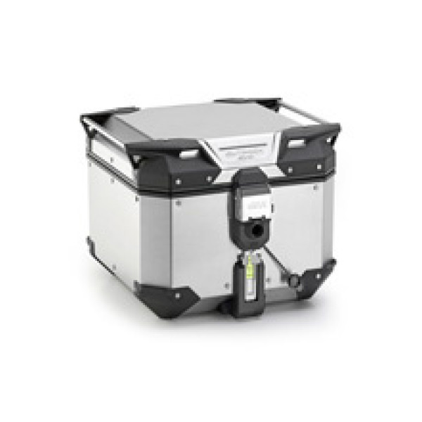 Центральний кофр GIVI Monokey Trekker Outback EVO SMART 42 алюмінієвий, сріблястий без вставки SLR; об'єм: 42л
