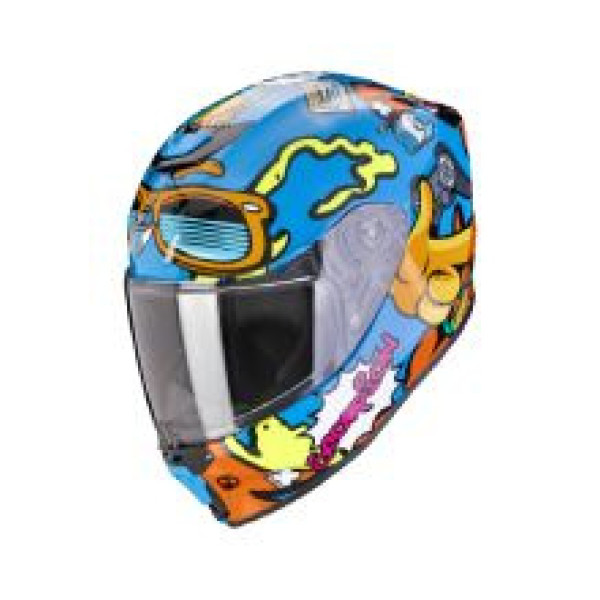 Шолом інтегральний дитячий Scorpion Exo-Jnr Air Fun синьо-помаранчевий
