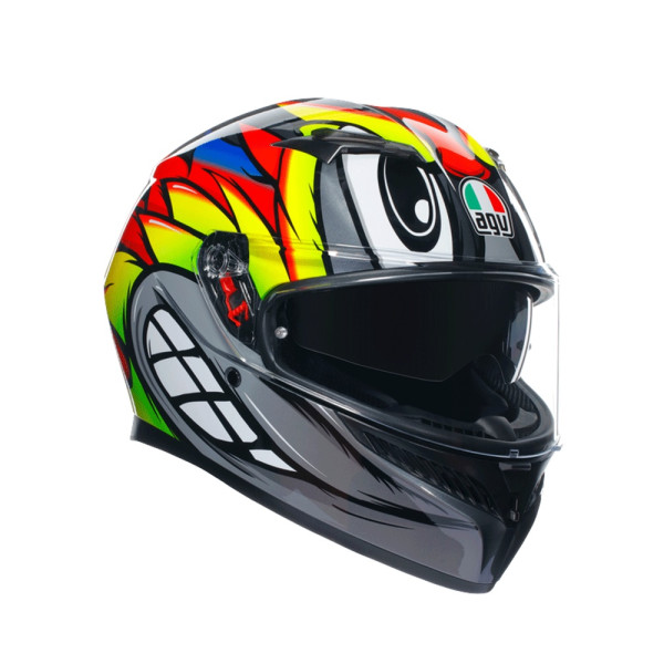 Інтегральний шолом AGV K3 Birdy 2.0 сірий-жовто-червоний