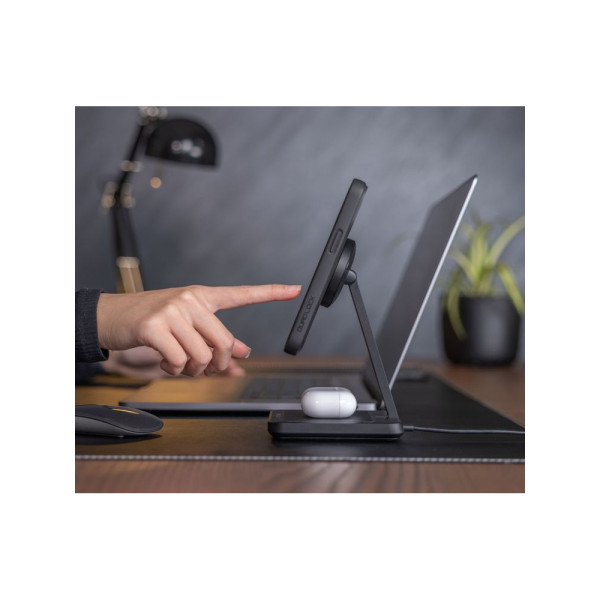Подвійна безпровідна зарядка для телефону MAG Dual Desktop Quad Lock на стіл