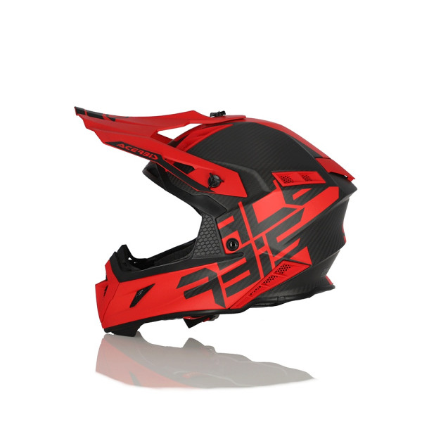 Каска ендуро Acerbis Steel Carbon чорна-червона