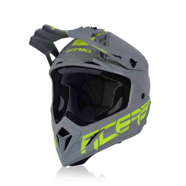 Каска ендуро Acerbis Steel Carbon сіро-жовта