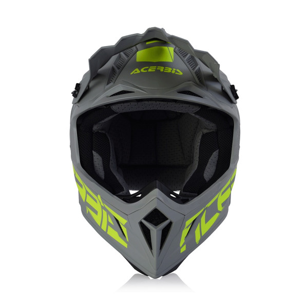 Каска ендуро Acerbis Steel Carbon сіро-жовта