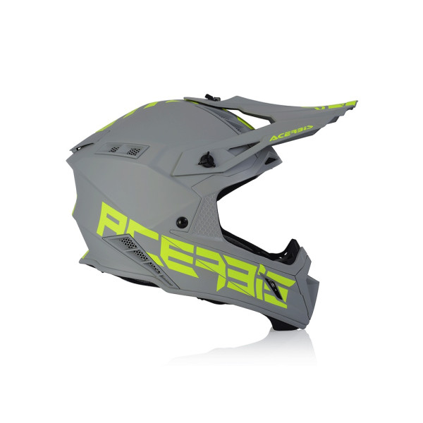 Каска ендуро Acerbis Steel Carbon сіро-жовта