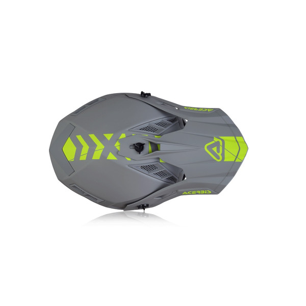 Каска ендуро Acerbis Steel Carbon сіро-жовта