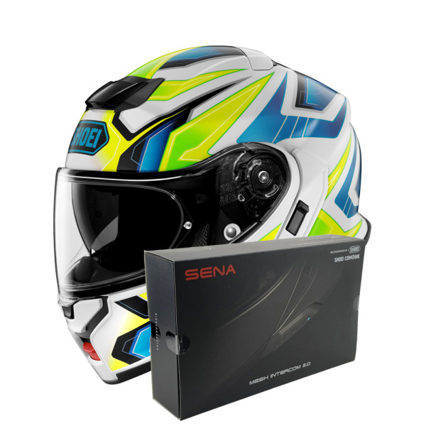 Комплект: шолом з підборіддям Shoei Neotec 3 Anthem TC-3 + спеціалізований мотоінтерком Sena SRL 3