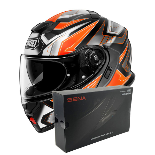 Комплект: шолом з підборіддям Shoei Neotec 3 Anthem TC-8 + спеціалізований мотоінтерком Sena SRL 3