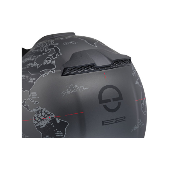 Комплект: шолом з підборіддям Schuberth E2 Atlas чорний-сірий + спеціальний мотоциклетний інтерком Schuberth SC2