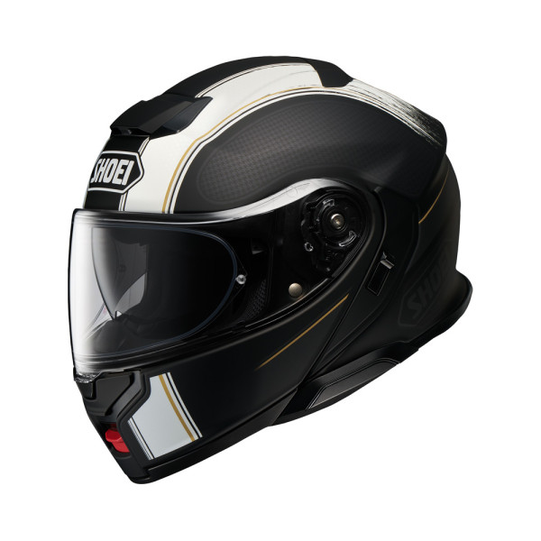 Комплект: шолом з підборіддям Shoei Neotec 3 Satori TC-5 чорний-білий + спеціалізований мотоінтерком Sena SRL 3