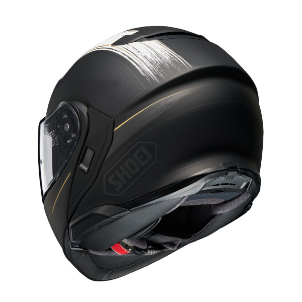 Комплект: шолом з підборіддям Shoei Neotec 3 Satori TC-5 чорний-білий + спеціалізований мотоінтерком Sena SRL 3