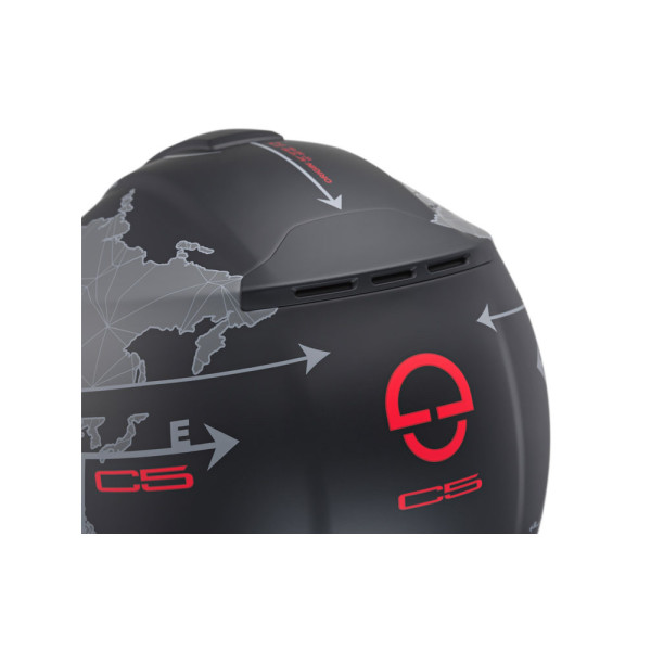 Комплект: шолом щелепний Schuberth C5 Globe чорний-сірий + спеціальний мотоциклетний інтерком Schuberth SC2