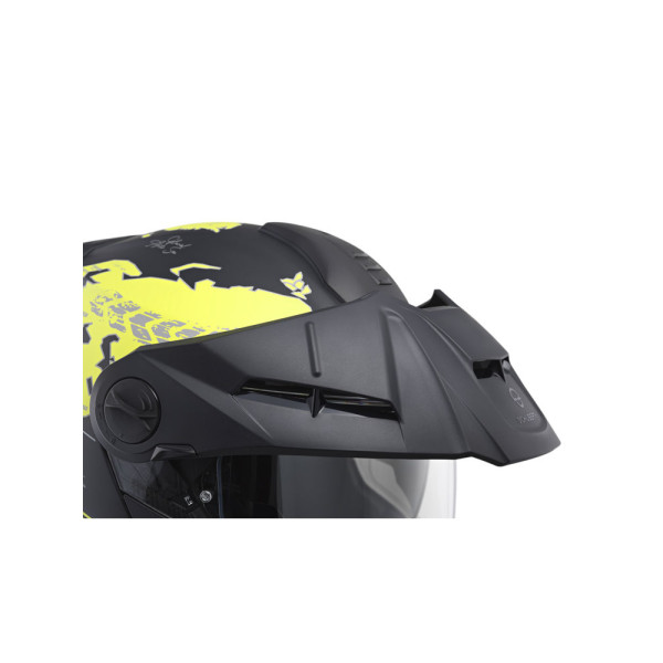 Комплект: шолом з підборіддям Schuberth E2 Atlas чорний-жовтий + спеціалізований мотоінтерком Schuberth SC2