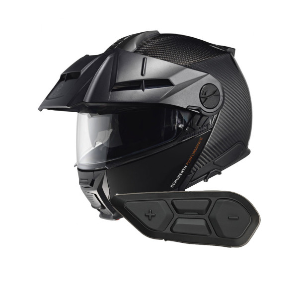 Комплект: шолом щелепний Schuberth E2 Carbon чорний + спеціалізований мотоінтерком Schuberth SC2