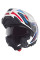 Комплект: шолом щелепний Schuberth C5 Omega біло-синьо-червоний + спеціалізований мотоінтерком Schuberth SC2