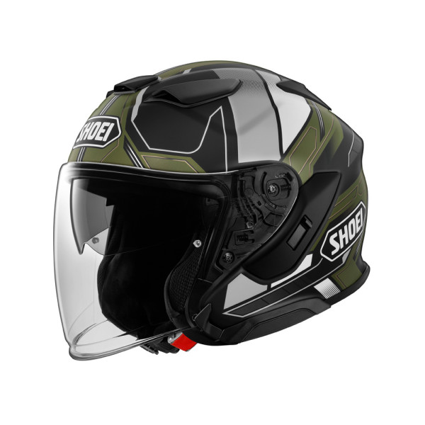 Комплект: відкритий шолом Shoei J-Cruise 3 Whizzy TC-11 + спеціалізований мотоциклетний інтерком Sena SRL 3