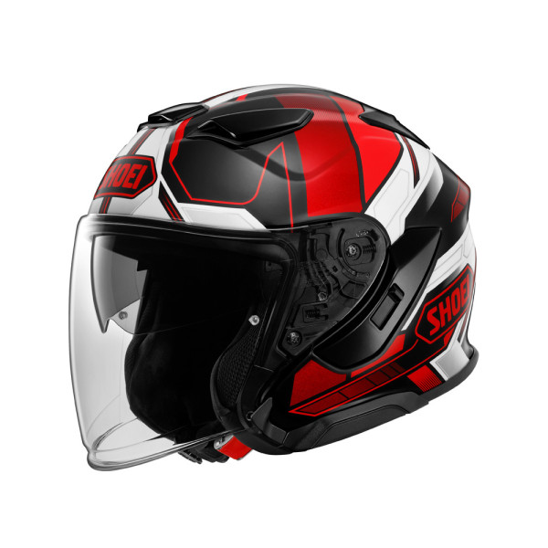 Комплект: відкритий шолом Shoei J-Cruise 3 Whizzy TC-1 + спеціалізований мотоінтерком Sena SRL 3